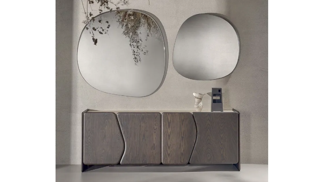 Specchio Dew con cornice in metallo di Nature Design