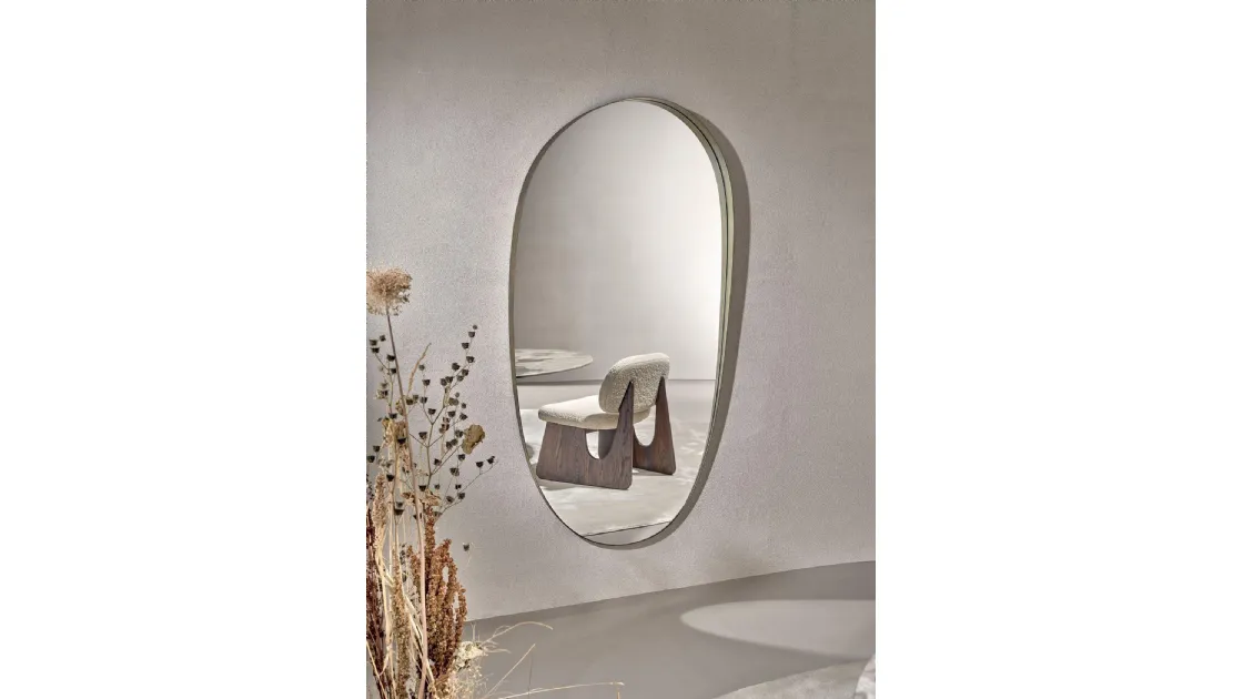 Specchio Dew con cornice in metallo di Nature Design