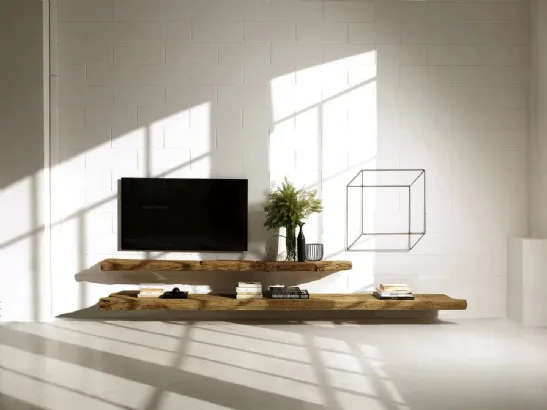 Mensole in legno secolare Line di Nature Design
