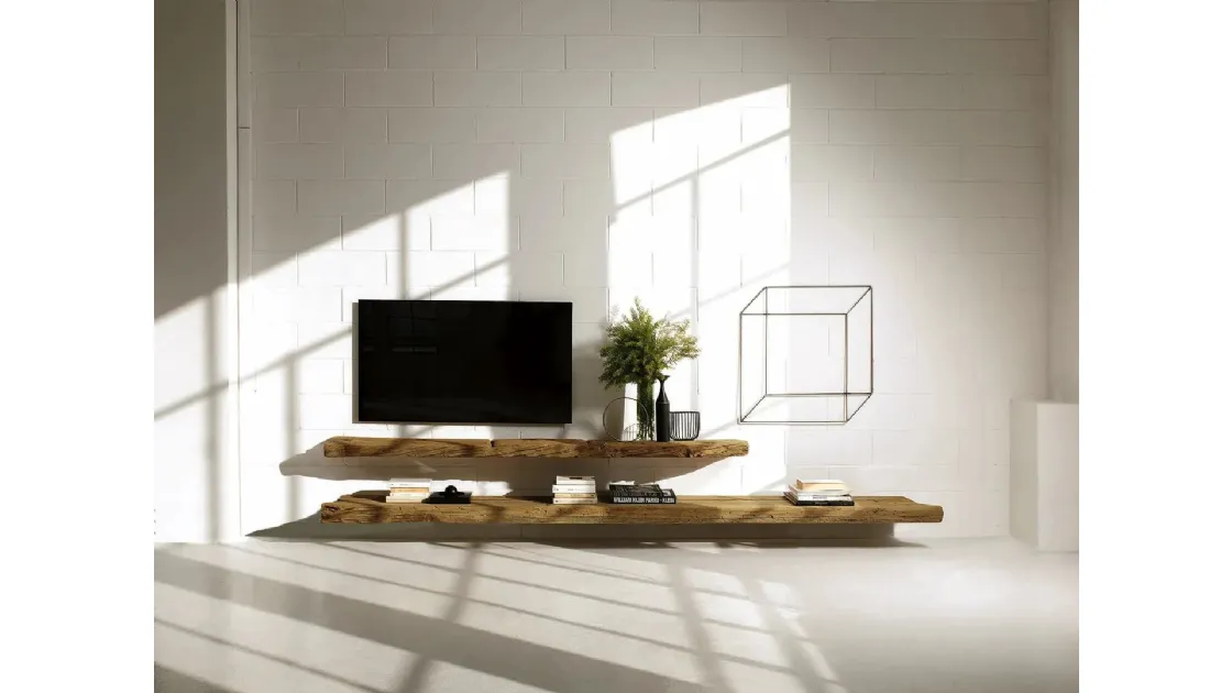 Mensole in legno secolare Line di Nature Design