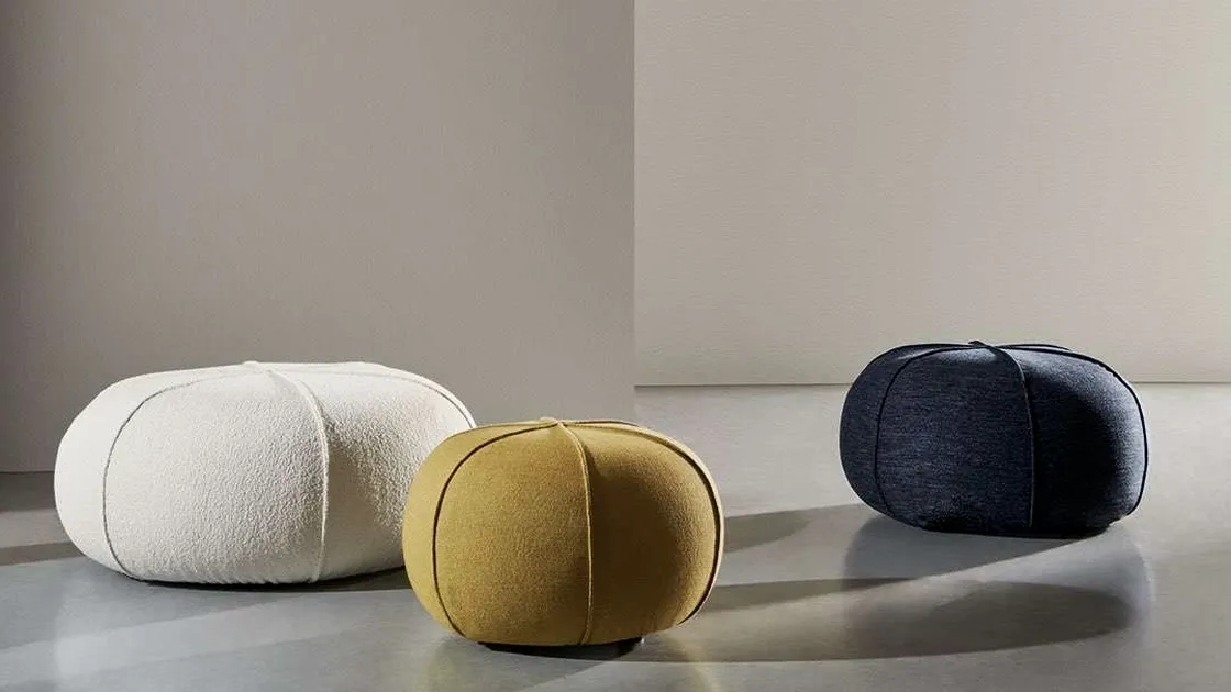 Pouf Clove in tessuto imbottito di Twils