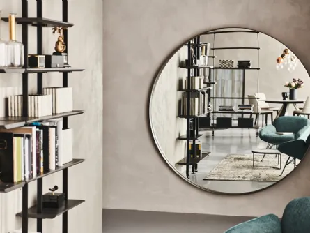 Specchio con cornice in acciaio Wish Magnum di Cattelan Italia
