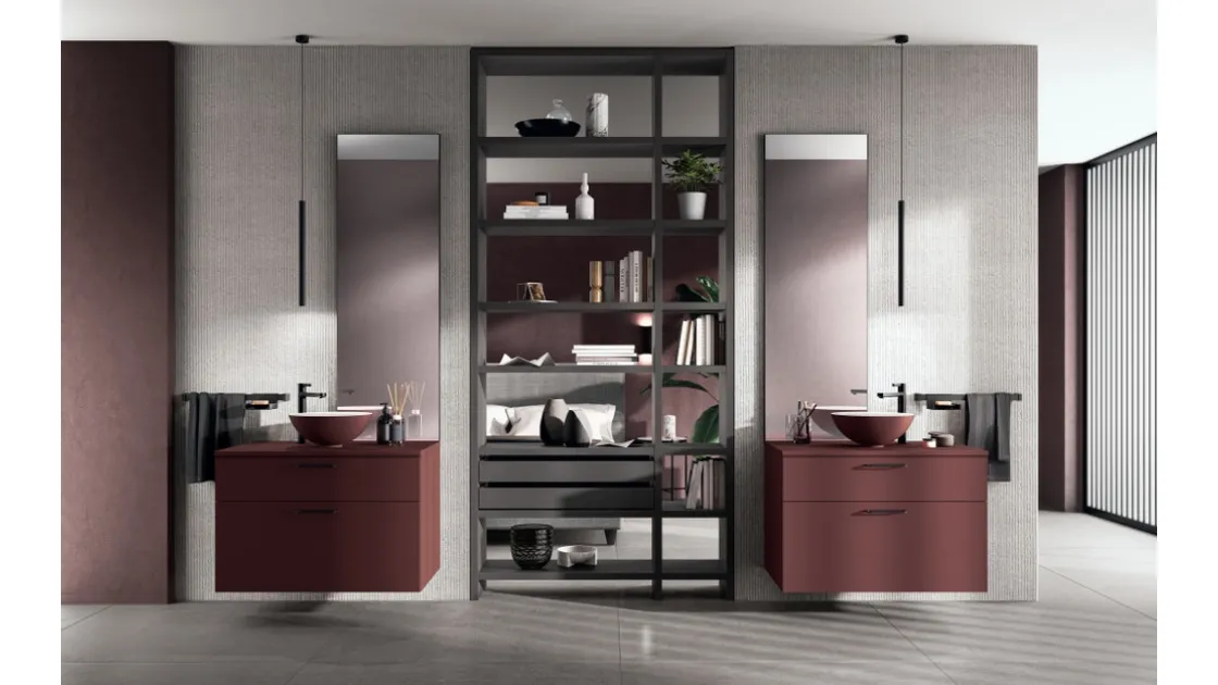 Mobile da Bagno Aquo Balance Rosso Jaipur di Scavolini Bathrooms