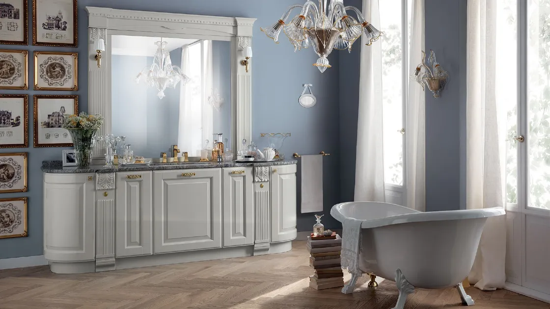 Mobile da Bagno Baltimora in laccato opaco Grigio Airone di Scavolini Bathrooms