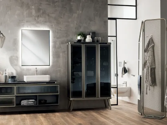 Mobile da Bagno Diesel Open Workshop con ante in vetro di Scavolini Bathrooms