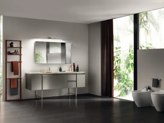 Mobile da Bagno Formalia Laccato Opaco Titanio di Scavolini Bathrooms