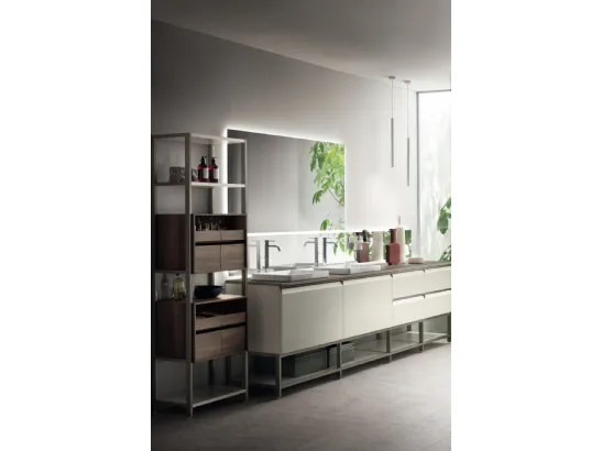 Mobile da Bagno Formalia Sistema Parete Status Titanio  di Scavolini Bathrooms