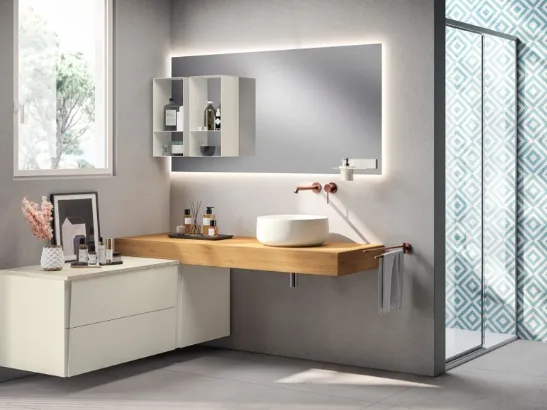 Mobile da Bagno Lagu Laccato Opaco Bianco Prestige di Scavolini Bathrooms