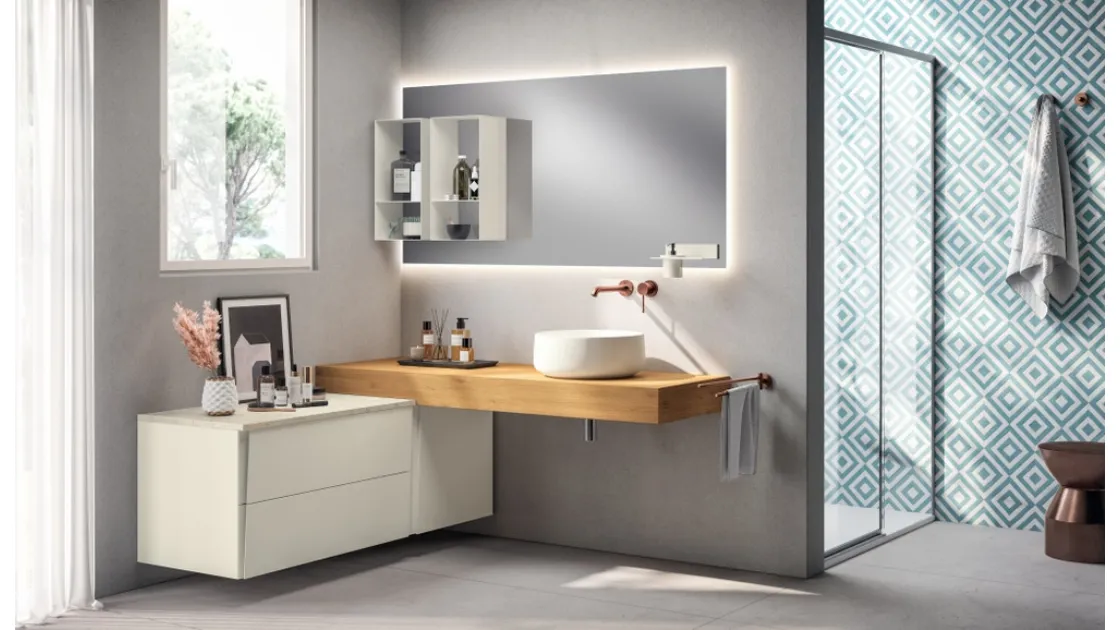 Mobile da Bagno Lagu Laccato Opaco Bianco Prestige di Scavolini Bathrooms