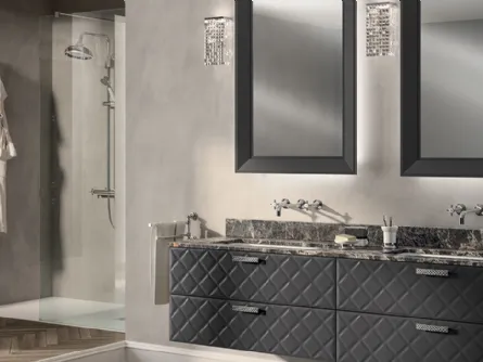 Mobile da Bagno Magnifica ante a rombi in laccato Grigio Ferro di Scavolini Bathrooms