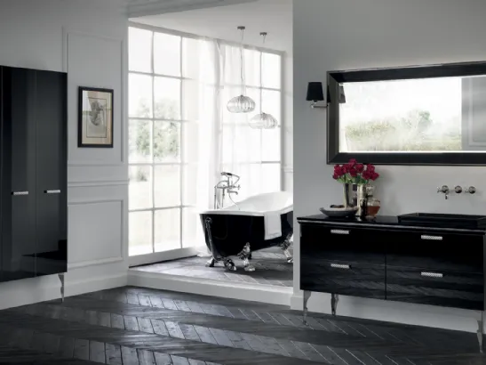 Mobile da Bagno Magnifica in laccato lucido Nero Ardesia di Scavolini Bathrooms