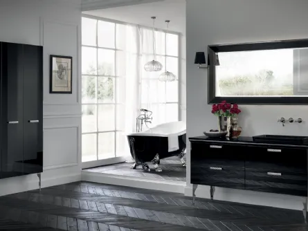 Mobile da Bagno Magnifica in laccato lucido Nero Ardesia di Scavolini Bathrooms