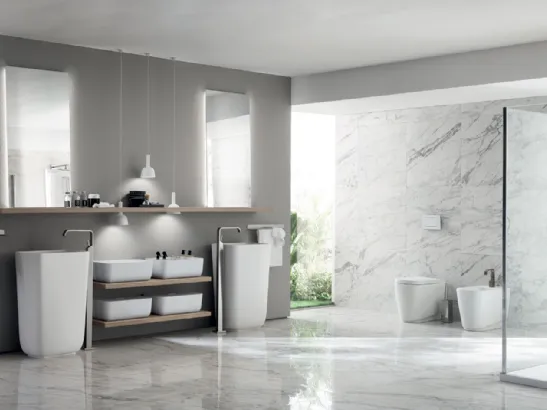 Mobile da Bagno Qi con lavabo monoblocco a terra di Scavolini Bathrooms