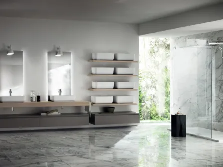 Mobile da Bagno Qi Lavabo Cristalplant di Scavolini Bathrooms