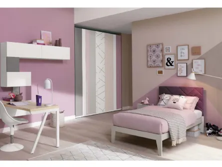 Cameretta in laccato opaco Alpha Letti singoli Composizione H020 di Doimo Cityline