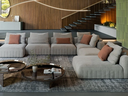 Divano con penisola Gibson di Cattelan Italia