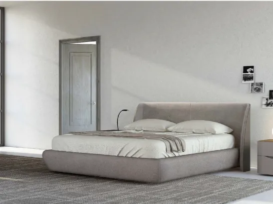 Letto con testiera in econabuk Eikon di Voltan