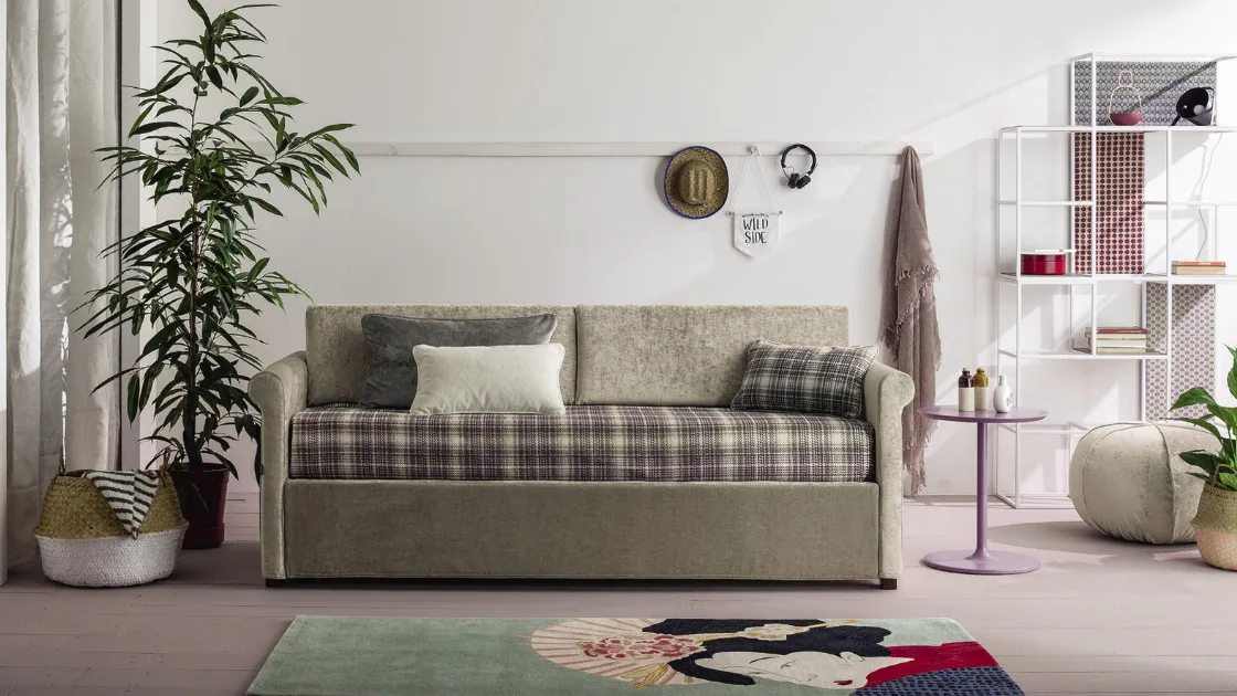 Daybed singolo in tessuto Camelia Mod 32 di Twils