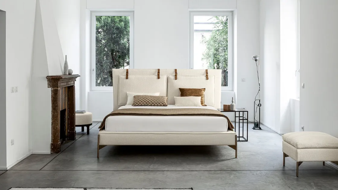Letto in tessuto con testiera SP2802 Belt di Twils