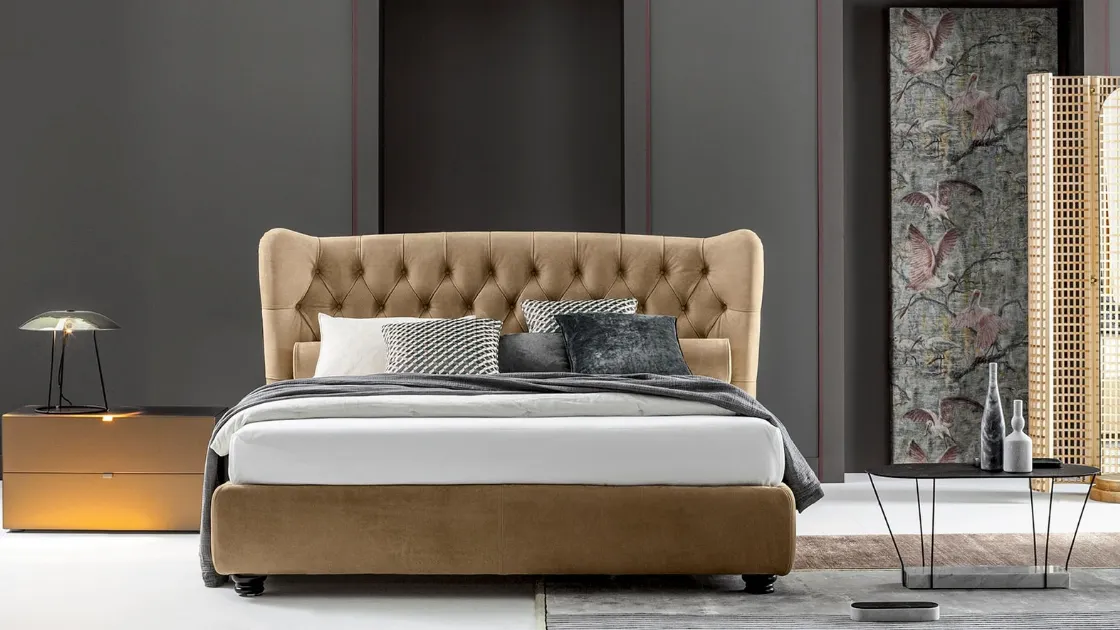 Letto con testiera in tessuto trapuntato Tommy Capitonné Twils