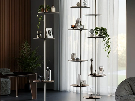 Libreria freestanding Address in acciaio e legno di Cattelan Italia