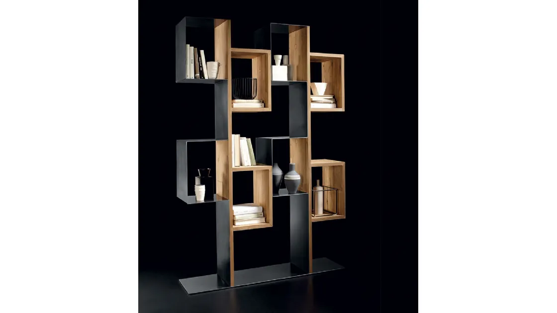 Libreria in legno e metallo Gemini di Nature Design