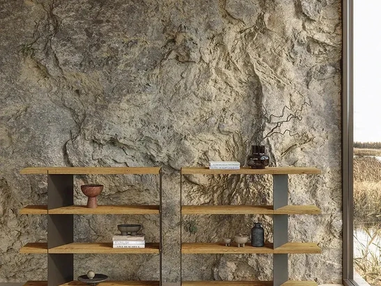 Libreria Graft Metal in legno e metallo di Nature Design