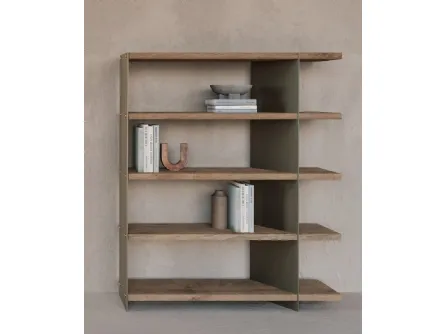 Libreria in legno secolare e metallo Graft Metal di Nature Design