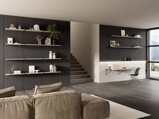 Libreria Living Stilo Urban Bronze di Scavolini