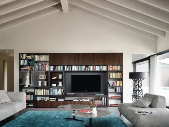 Libreria con vano porta TV Modo M6C61 di Sangiacomo