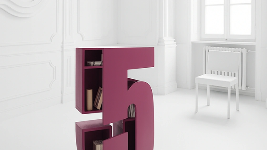 Libreria Numero Contenitore di Voltan