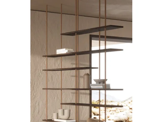 Libreria sospesa in legno e metallo Random Suspended di Nature Design