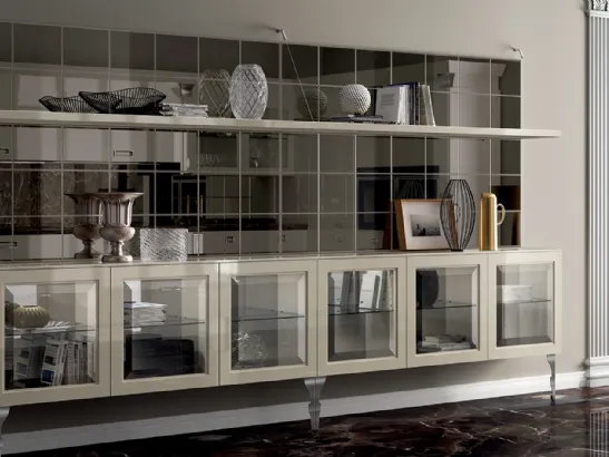 Madia Living Exclusiva in Laccato lucido Tortora di Scavolini