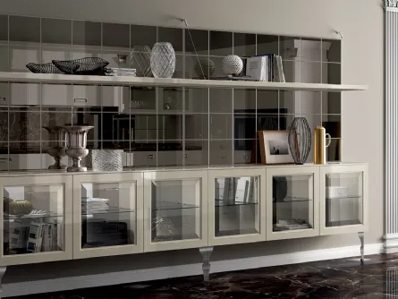 Madia Living Exclusiva in Laccato lucido Tortora di Scavolini