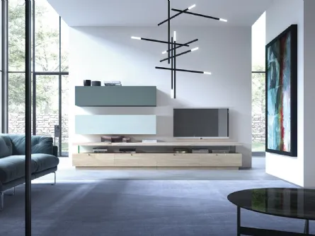 Parete Attrezzata Zero 16 L24 in Rovere massello di Devina Nais