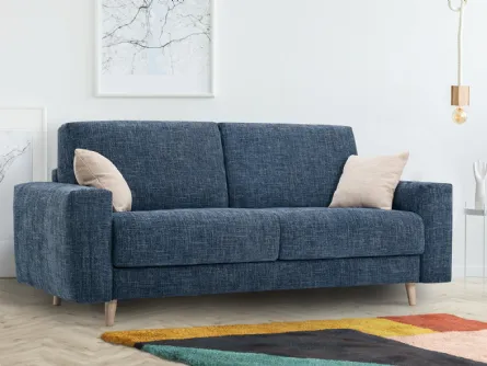 Divano letto in tessuto con piedini in rovere Patty di Aerre