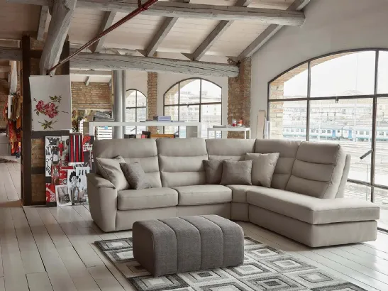 Divano angolare in pelle VALENCIA SOFT di Rosini Divani