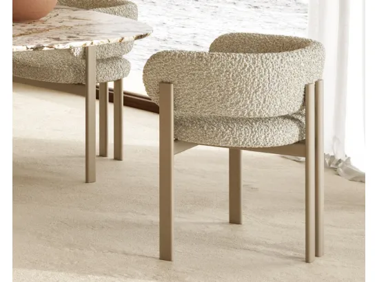 Sedia con braccioli in tessuto Bay Metal Armchair di Nature Design