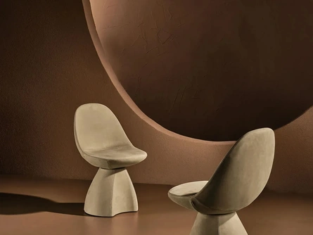 Sedia Nest rivestita in Nabuk di Nature Design