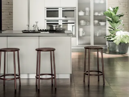 Sgabello Nizza in alluminio verniciato di Scavolini