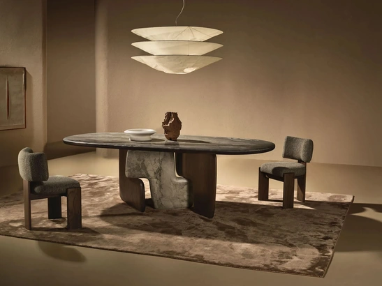 Tavolo Balance in marmo e legno di Nature Design