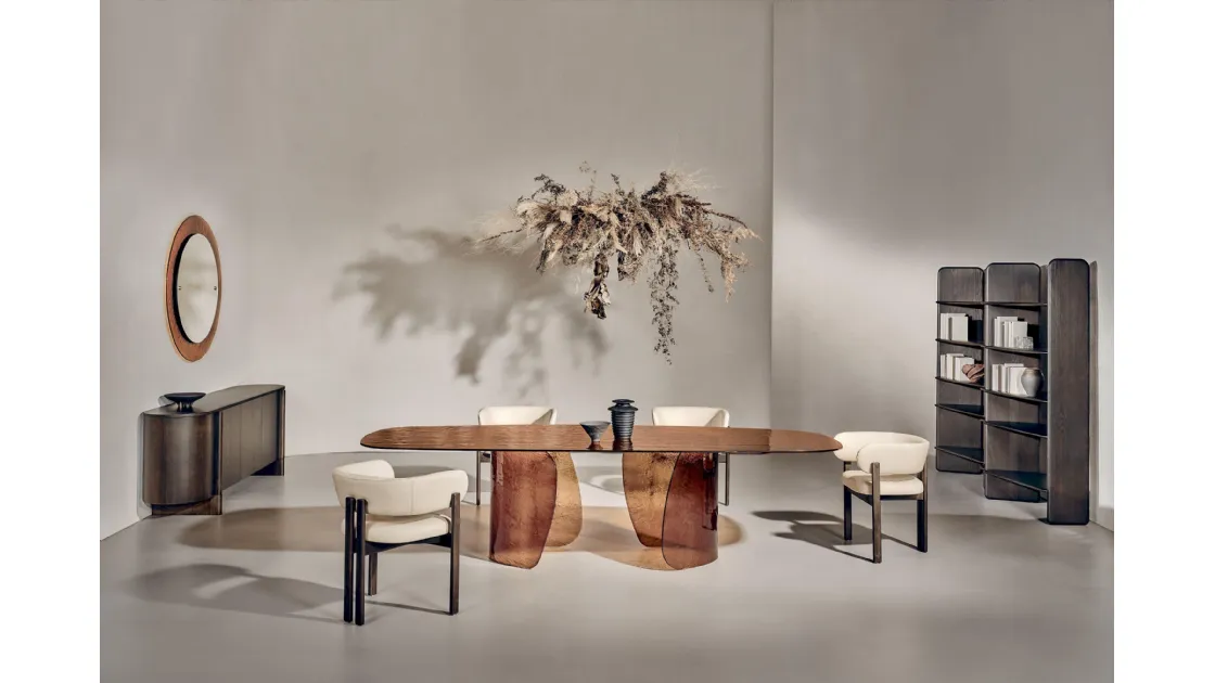 Tavolo in vetro cotto Blur di Nature Design