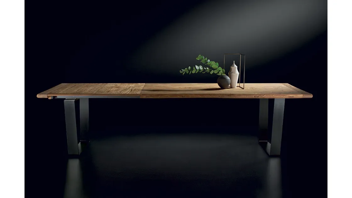 Tavolo in legno e metallo Gate allungabile di Nature Design