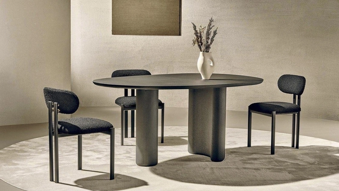 Tavolo Lymph in materico Nero di Nature Design