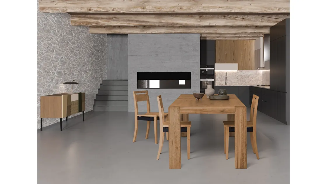 Tavolo Mini Brooklin in Rovere massello di Devina Nais