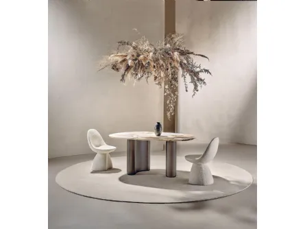 Tavolo Lymph in marmo e legno di Nature Design