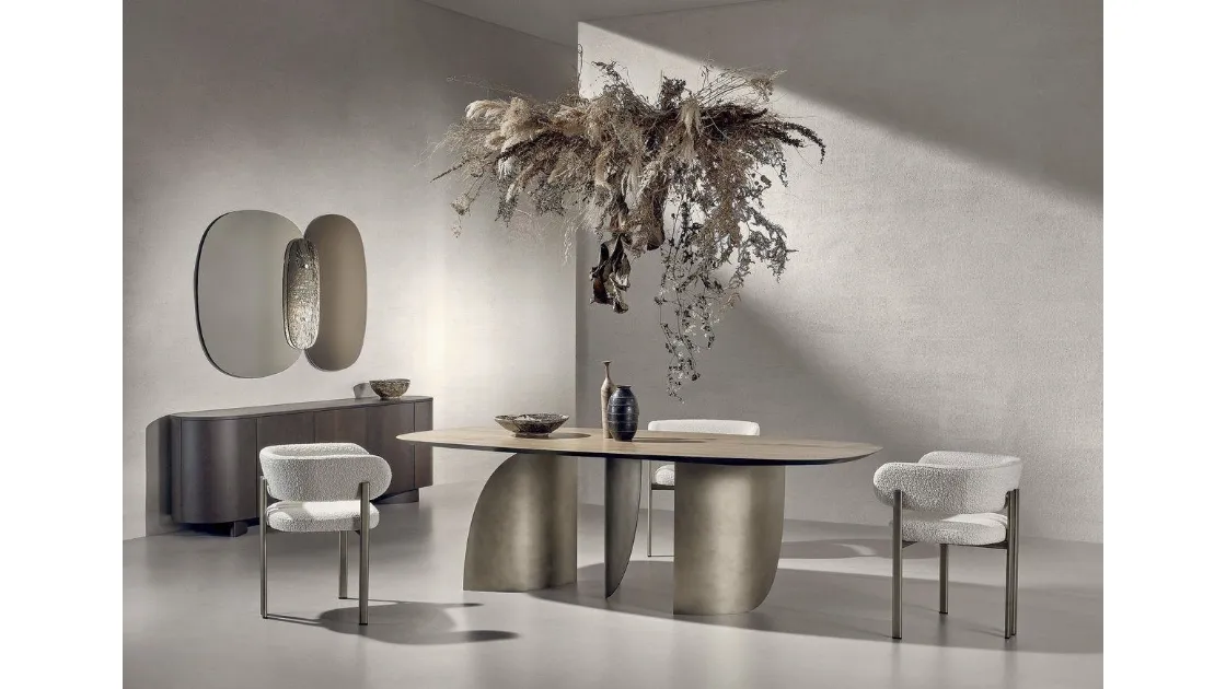 Tavolo Sail in Noce Americano e metallo di Nature Design