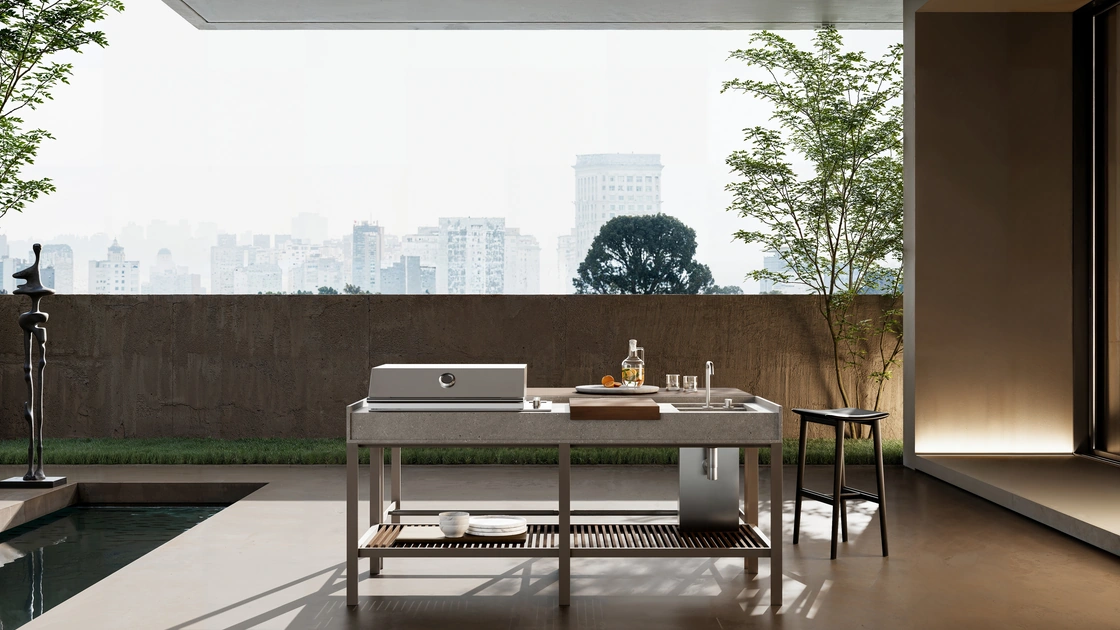Cucina Design KGarden Outdoor a isola di Ernestomeda