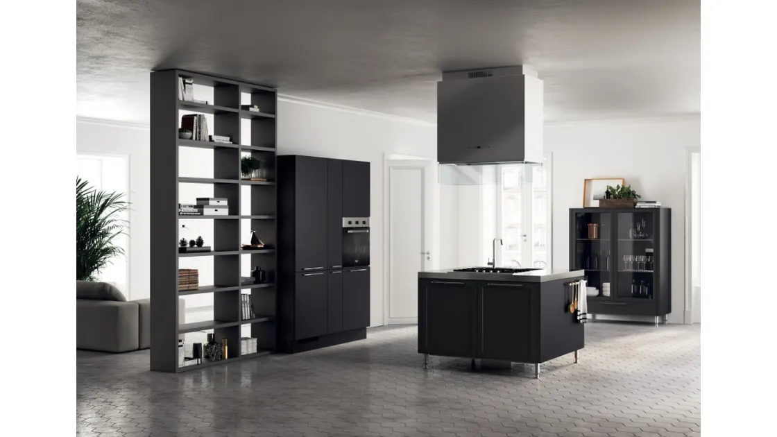 Cucina Moderna Carattere in Nero Ardesia di Scavolini