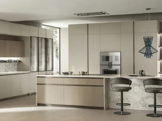 Cucina DeLinea in Oleomalta Lima e Rovere Dune di Scavolini